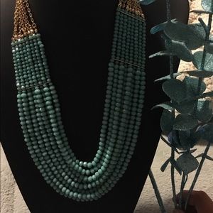 Necklace crystal color turquoise